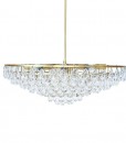 Gilded Brass & Teardrop Crystal Glass Chandelier by Palwa