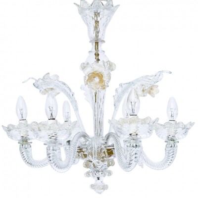 Italian Murano Gold Chandelier