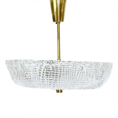 J.T. Kalmar Round Textured Glass Ceiling Lamp