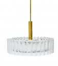 Doria Glass Tube Brass Chandelier