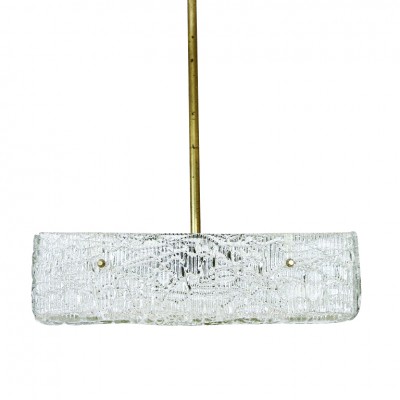 J.T. Kalmar Square Textured Glass Chandelier