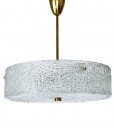 J.T. Kalmar Round Textured Glass Chandelier