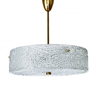J.T. Kalmar Round Textured Glass Chandelier