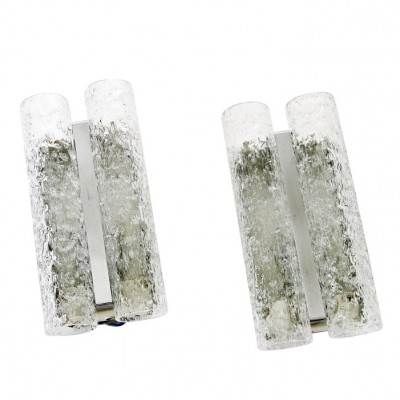 A Pair of Doria Glass Tube Wall Lamps